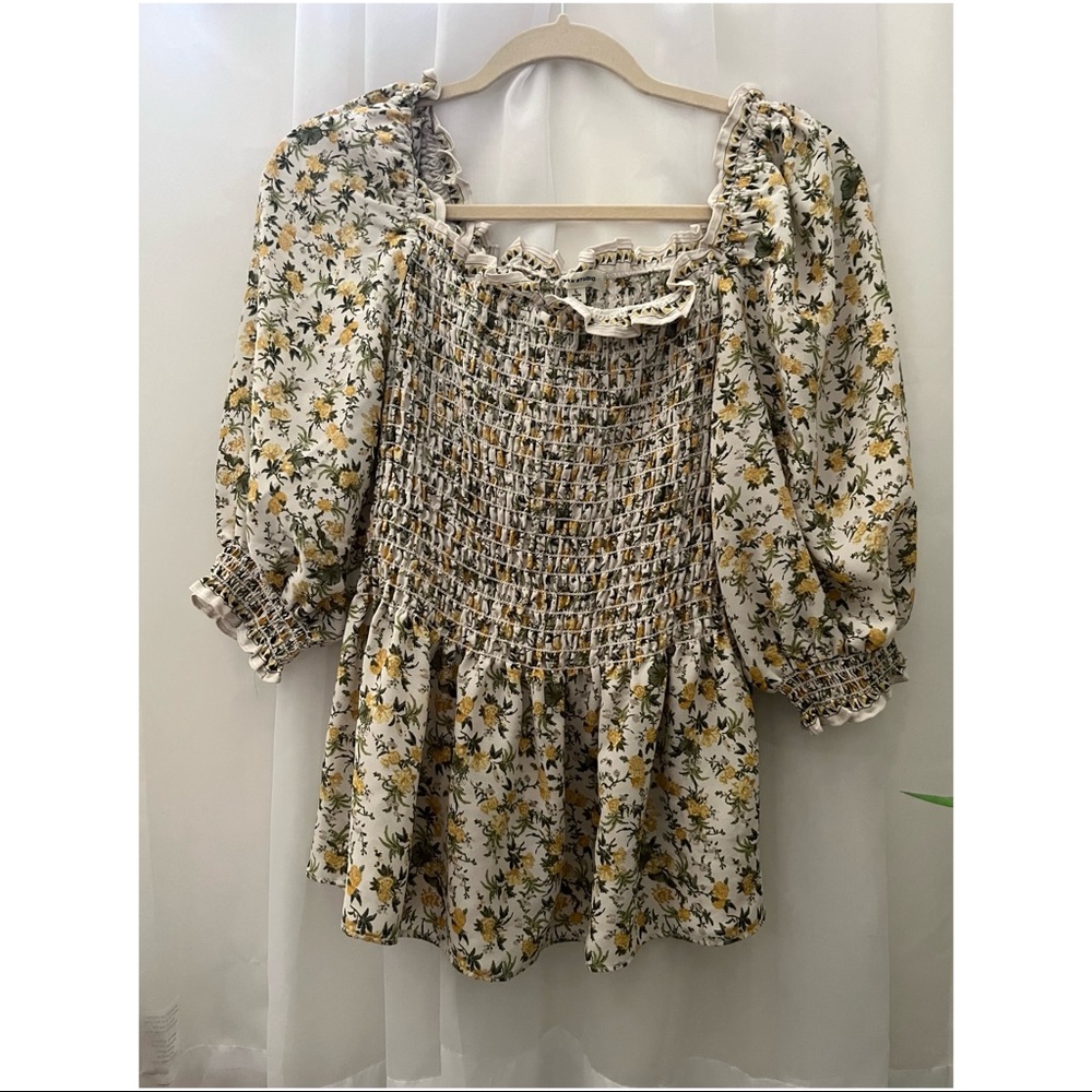 Floral peplum top